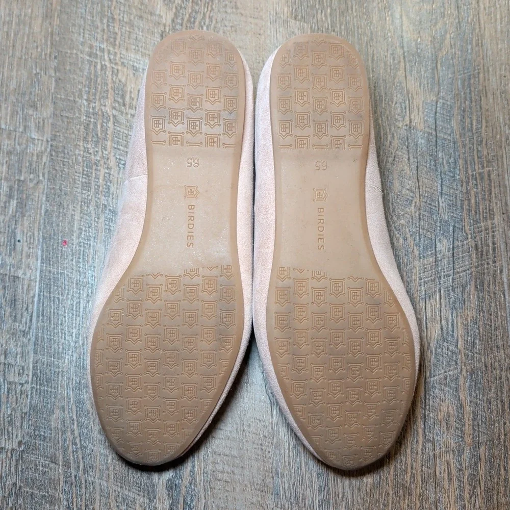 Birdies Velvet Flats Womens Sz 6.5 Latte Slip-On Ballet Starling Quilted Insole